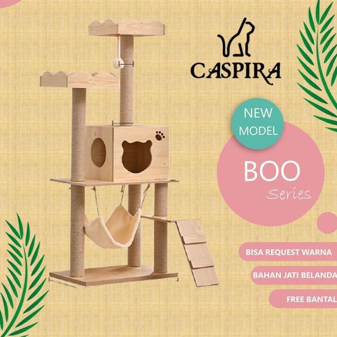 Murah  Cat Condo - Kandang Kucing Kayu Jati Belanda - Cakaran Kucing - Panjatan Kucing - Rumah Kucin