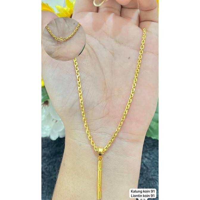 DB253 >> Kalung Koin 91+Liontin Bambu Koin 91