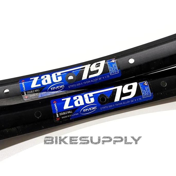 Velg Rims Sepeda Gunung MTB Federal Ukuran 26 Inch Merk Zac 79 Warna Hitam Alloy Lubang 32H Hole Sin