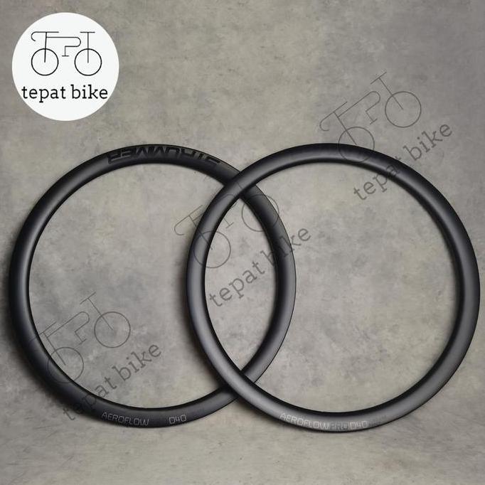 Velg Rims Strummer Aeroflow Pro D40 Carbon 700c 24H Roadbike Disc Brake Tubeless / Rims Carbon 700c 