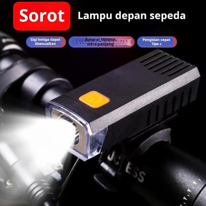 Lampu sorot sepeda gunung malam hari aksesoris lampu aksesori sepeda gunung