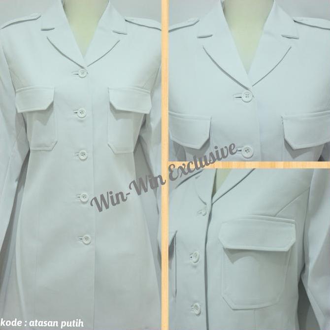 Seragam PNS Putih Wanita Kemeja PNS Putih