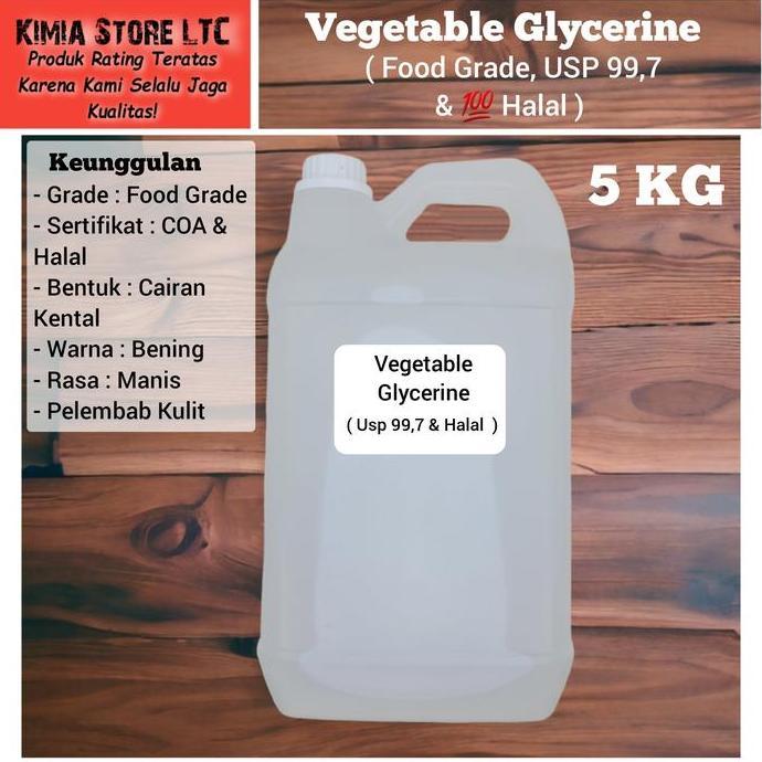 Gliserin 99,5%/ Glycerol 99,5% / Glycerin Vegetable 5kg 99,5% terlaris