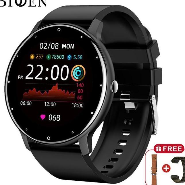 Biden Smart Watch Pria Full Touch Screen Phone Wireless Charge