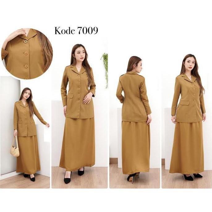VANERICK / Lynelle Collection- Jas Blazer Seragam Wanita PEMDA MUDA/KHAKI MUDA/KEKI MUDA Stelan ROK 