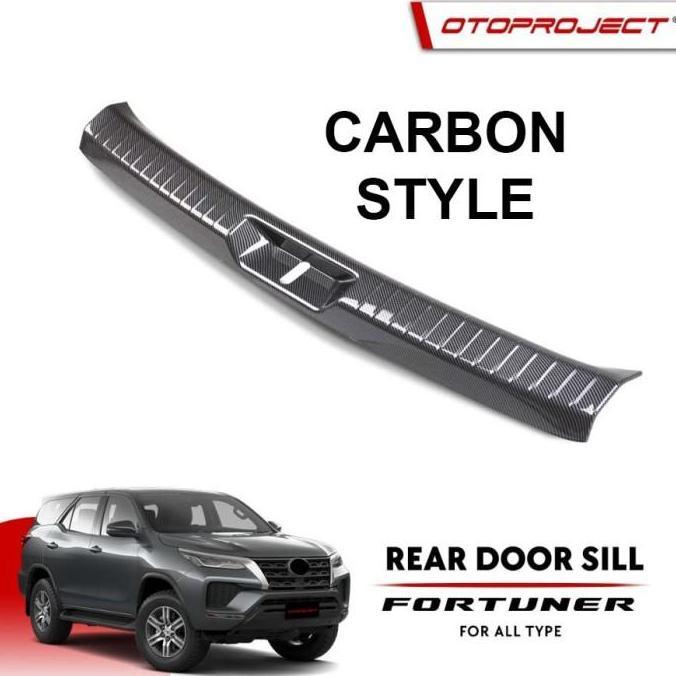TERBARU - Sill Plate Bagasi NEW FORTUNER Otoproject Rear Door SillPlate Sensor - Carbon