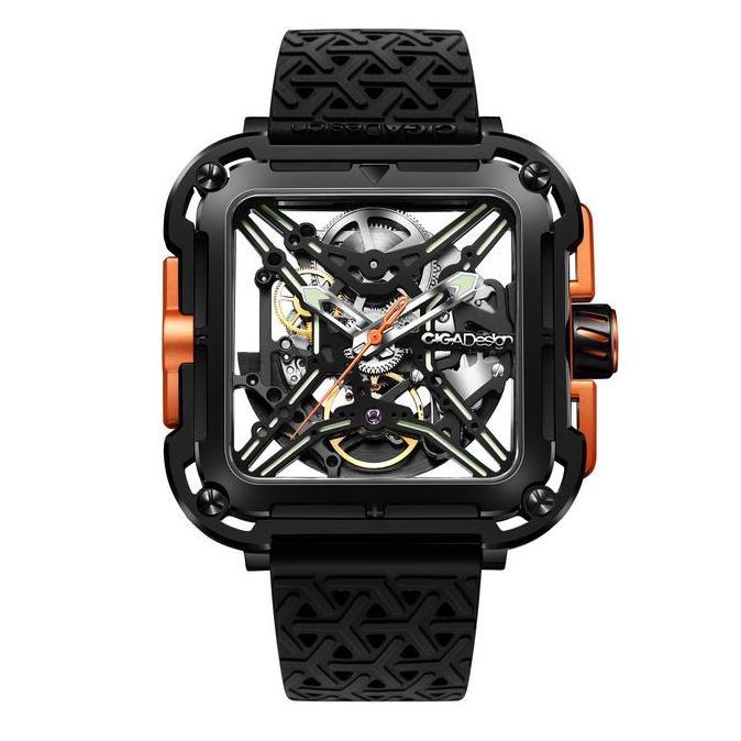 Jam Tangan CIGA Design Series X Gorilla Black SS Orange Automatic terlaris