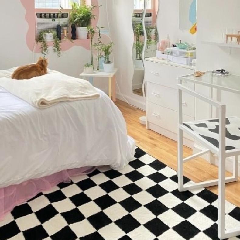 [JY] PO) checkered rug - karpet motif kotak