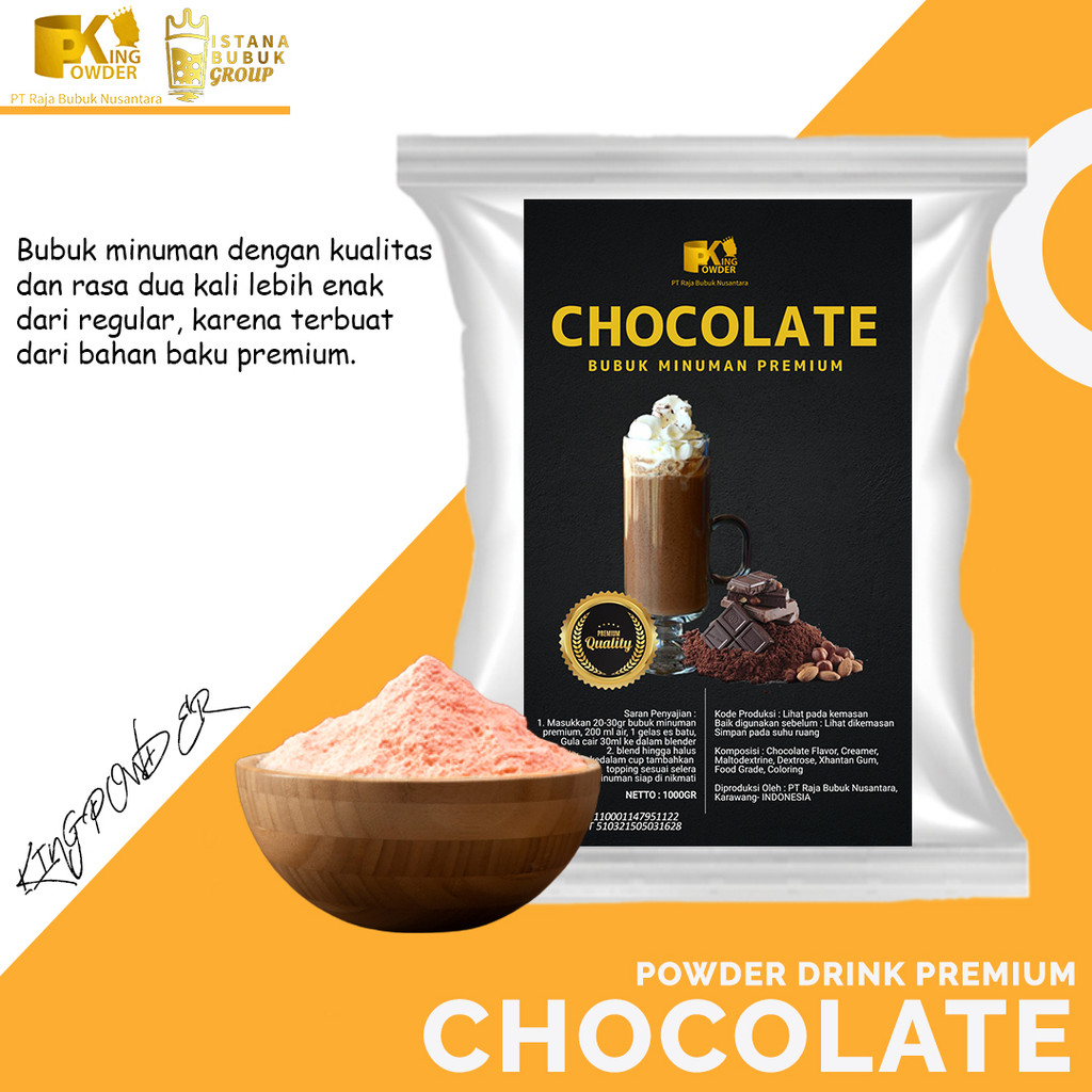Bubuk Chocolate Premium, Bubuk premium rasa coklat, Powder Premium Rasa Coklat 1 Kg