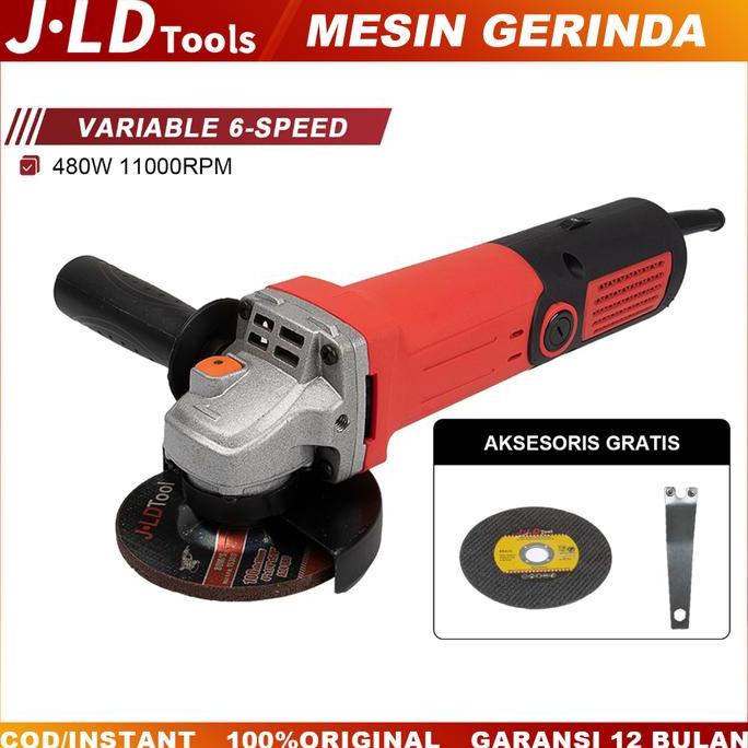 BARASKAKSUJA - JLD MESIN GERINDA LISTRIK VARIABLE SPEED / ANGLE GRINDER TANGAN