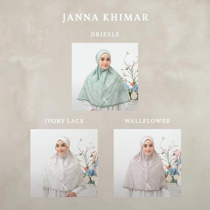 AUTHENTISM ID | Janna Khimar Series - Kerudung Instant Silk Premium Motif Bunga Elegan