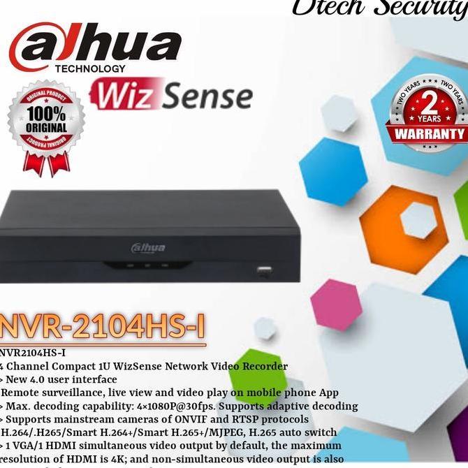 NVR Dahua NVR-2104HS-I / NVR 4Ch Dahua Wizsense H.265 Best Quality