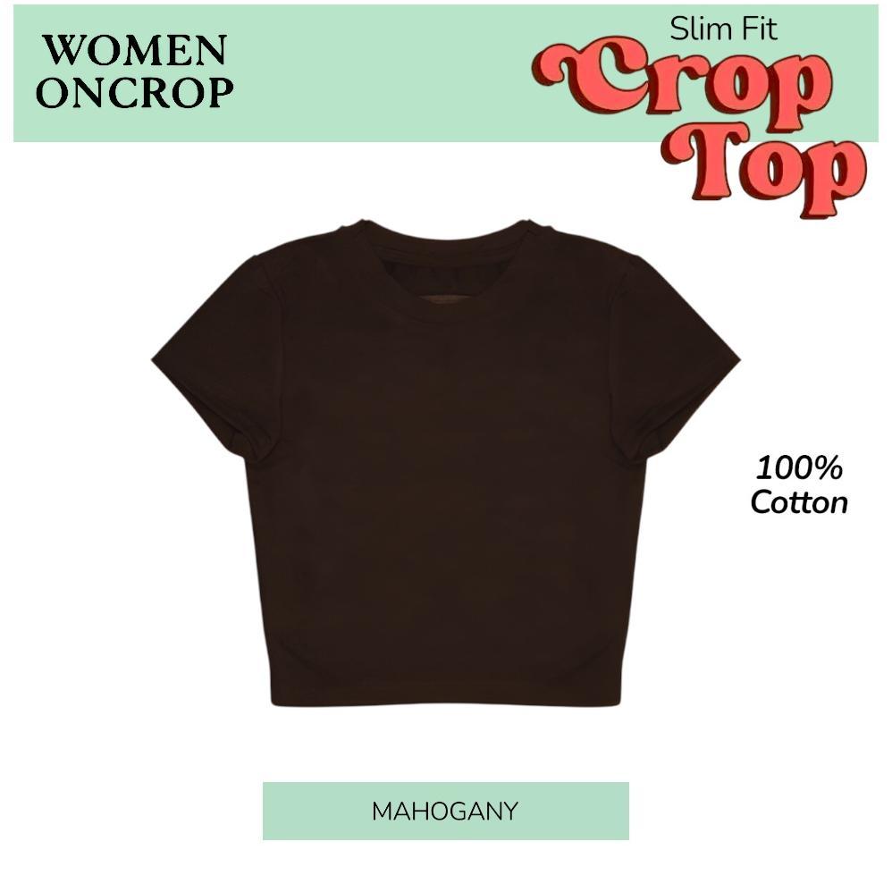 ORIGINAL BASIC CROP TOP SLIM FIT LENGAN PENDEK KAOS CROP TEE Crop Top Baju Wanita Crop Top Korea Cro