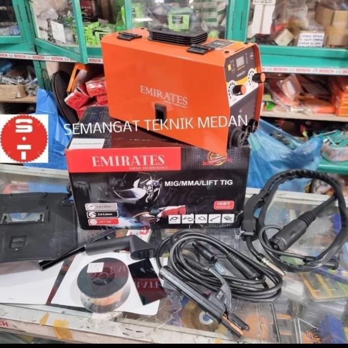 TERMURAH - MESIN TRAFO LAS MIG MIGi TANPA GAS CO2 120 A AMPERE EMIRATES + KAWAT