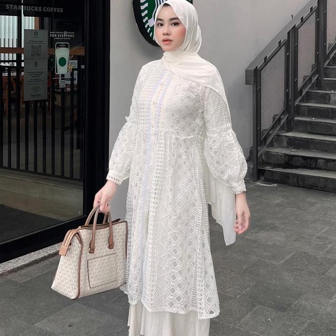 Outer Brukat Cardigan Brokat Lengan Panjang atasan outher brukat Outer Brokat outer Tulle outer Orga