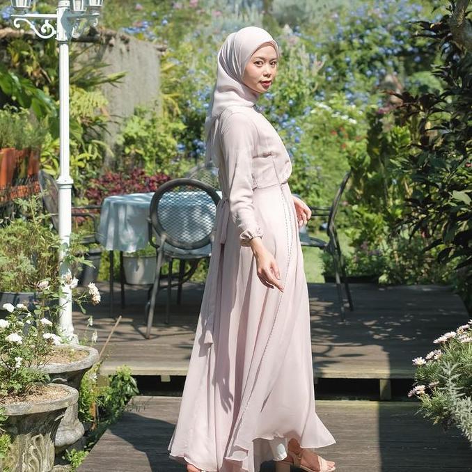 KOYU HIJAB Dress Ceruty Tali Premium Polos CAMILLA (Dress Ceruty Koyu Hijab)