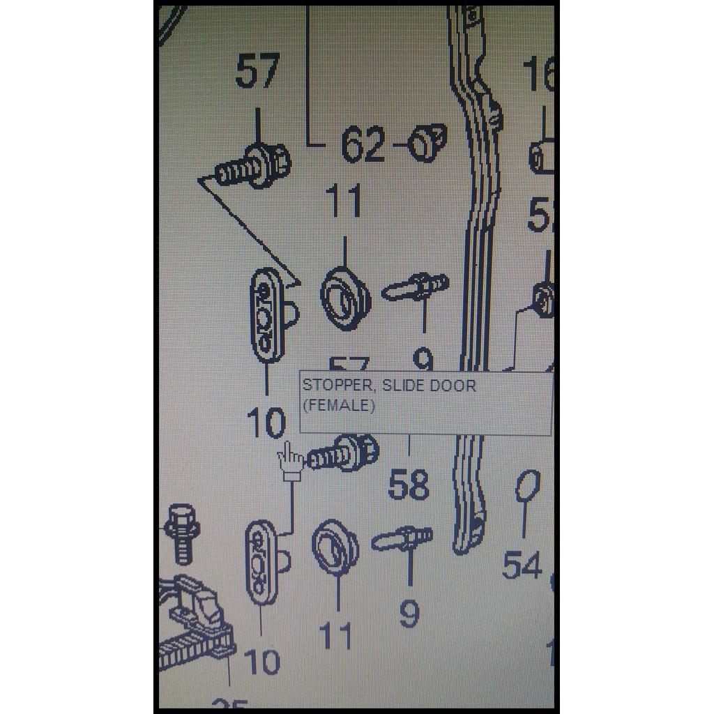 TERBARU KARET / PLASTIK DUDUKAN STOPPER PINTU BELAKANG FREED