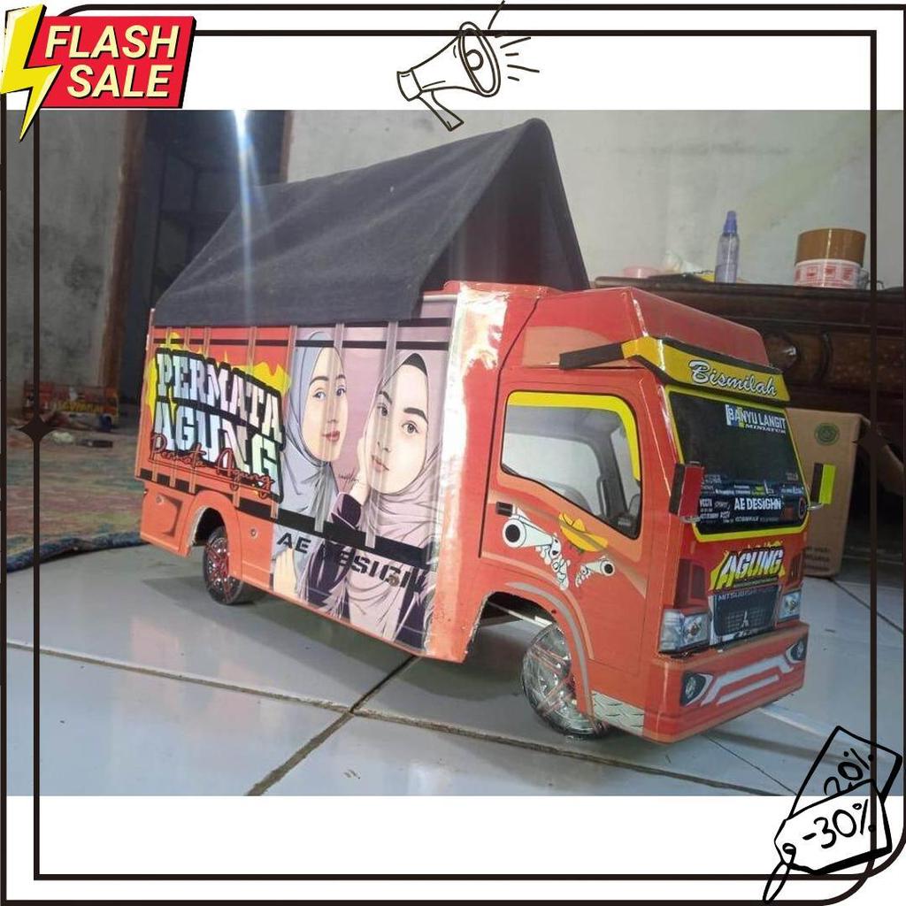 Cod Miniatur Truk Oleng Permata Agung Variasi Terpal, Trek, Trak, Truck Oleng Miniatur, Truk Oleng K