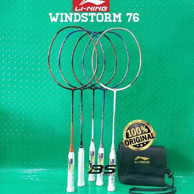 RAKET BADMINTON RAKET LINING WINDSTORM 76 WS76 WS 76 ORIGINAL 100%