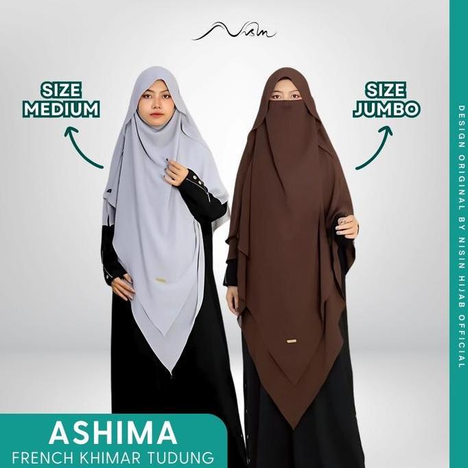 ASHIMA FRENCH KHIMAR TUDUNG bahan Ceruty babaydoll Luxury By Nisin Hijab