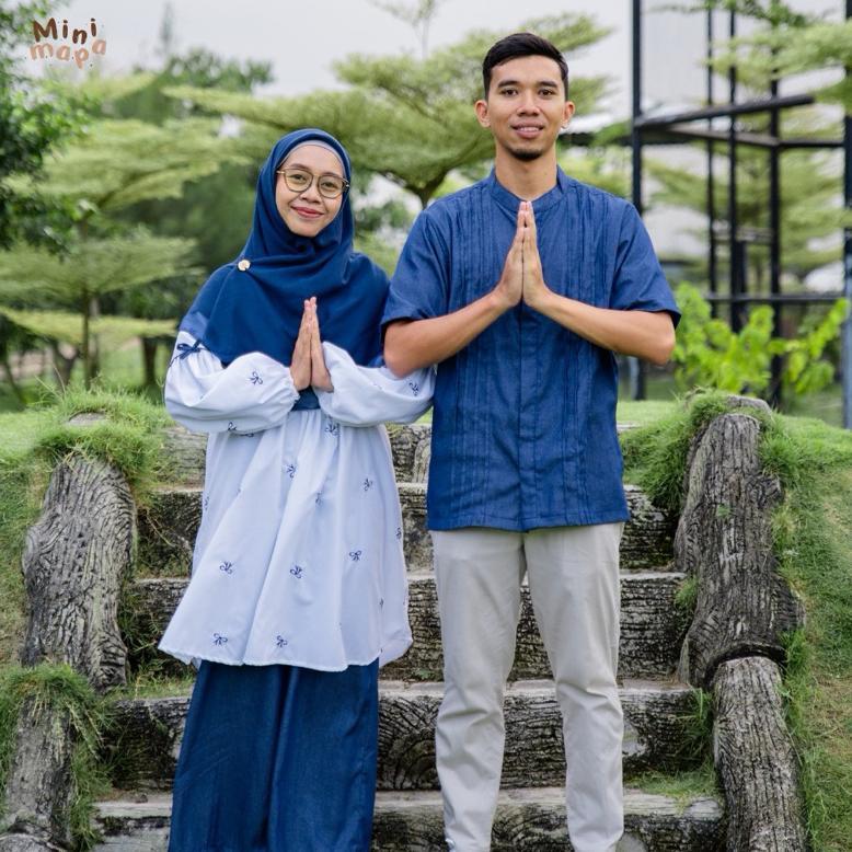 MINIMAPA - couple keluarga hari raya lebaran one set ibu anak cewek kemeja koko pasangan ayah anak c
