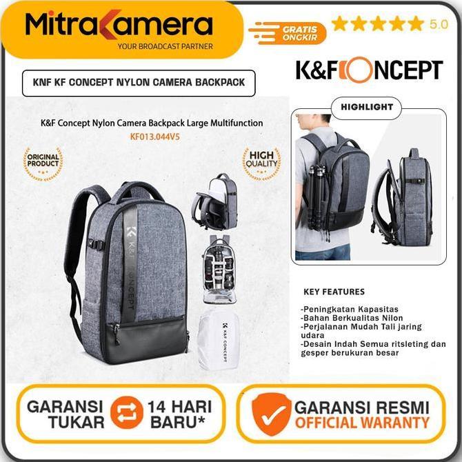 GHOENESH KNF KF Concept Nylon Camera Backpack Large Capacity MultiFunction