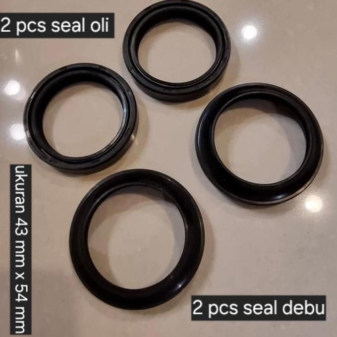 2 seal oli + 2 seal debu 43 mm x 54 mm x 11 mm