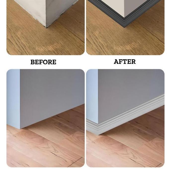 FERNOREN 6/10CM List Dinding PVC Lembut Yang Dapat Menempel Sendiri 3D Walpaper List Foam Stiker Din