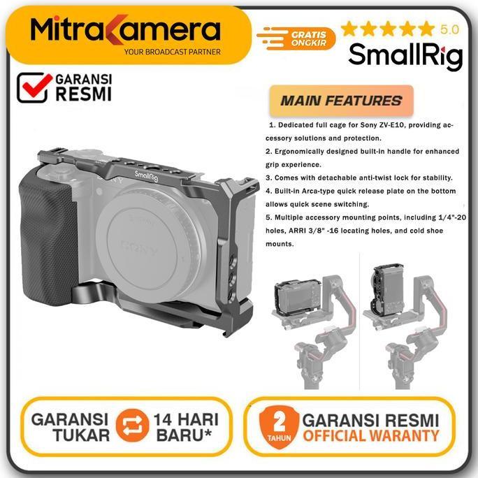 HILGHOSE SmallRig Cage with Grip for Sony ZV-E10 3538B Garansi Resmi