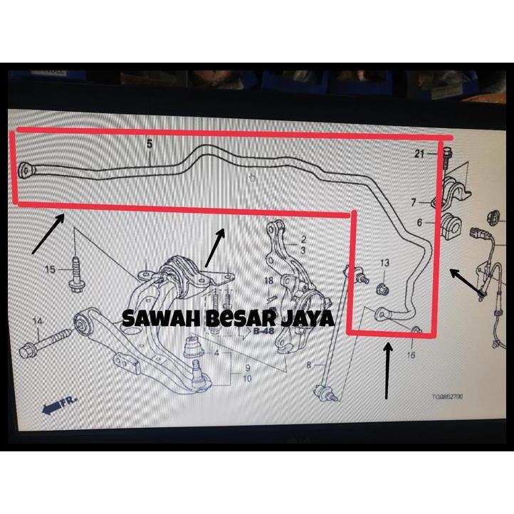 DISKON SPRING STABILIZER - BESI LINK STABIL DEPAN HONDA JAZZ S RS GE8 2008 2009 2010 2011 2012 2013 