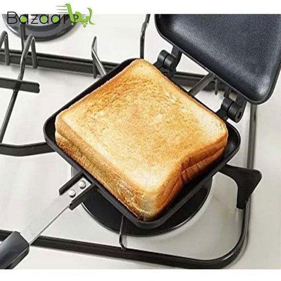 Cetakan Pemanggang Roti Sandwich Polos Toaster Maker Pan Manual Kompor GM