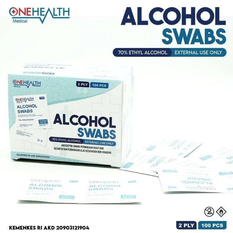 Alcohol Swab 2 Ply isi 100 Alkohol Swab Tisu Swab Kapas Swab Kapas Alkohol Swab