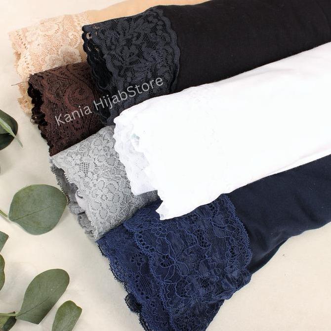 Celana kulot wanita panjang inner renda dalaman gamis dalaman rok bahan kaos rayon  premium