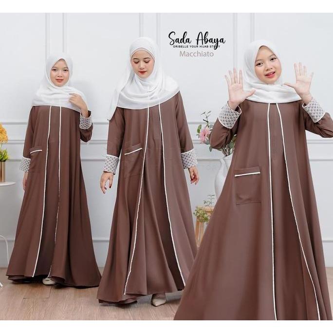 Set Abaya Jilbab Ibu Anak dan Remaja Perempuan / Set Abaya Anak / Set Abaya Remaja / Set Abaya Coupl