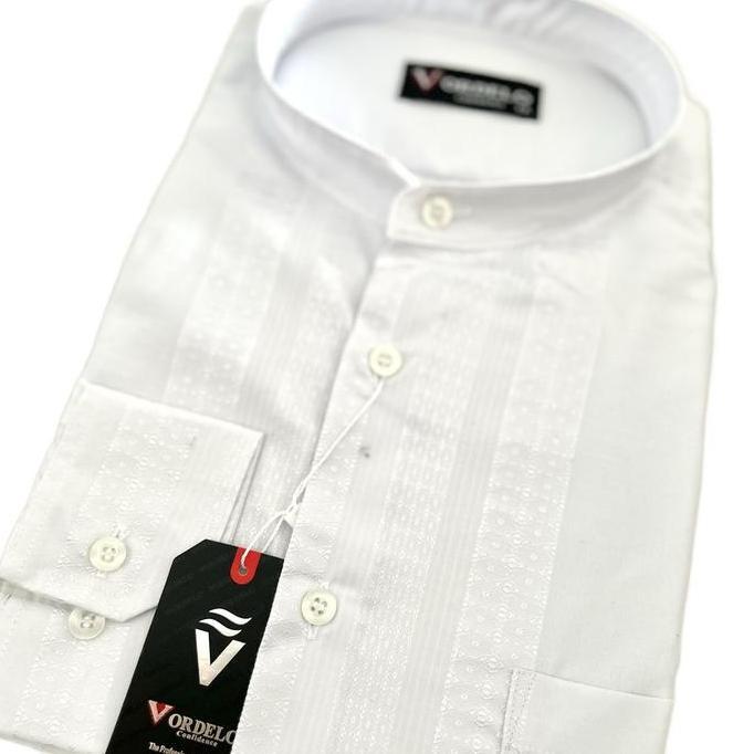 Kemeja Koko Lengan Panjang - M L XL - VORDELO - Nyaman Stylish Katun Kerah Motif Muslim