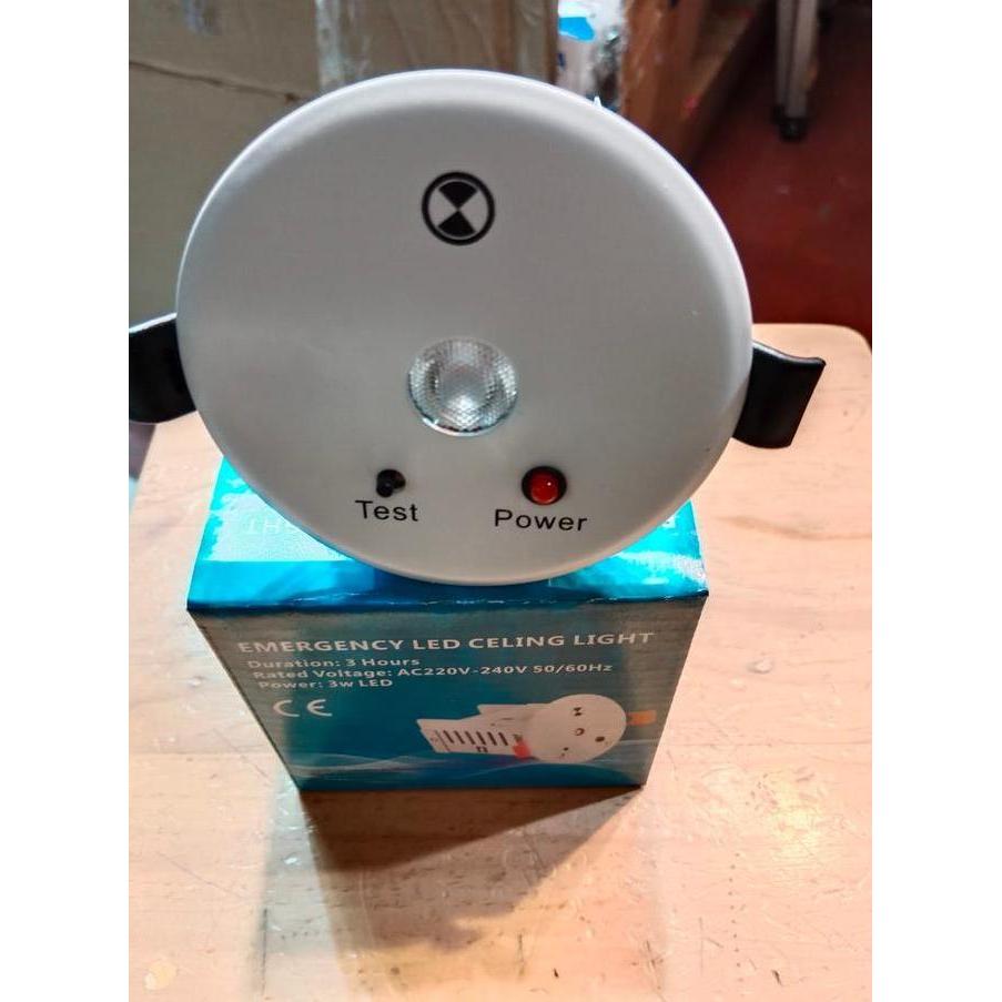 Lampu Led Emergency Plafon / Led Ceiling Emergency 3 watt 3w