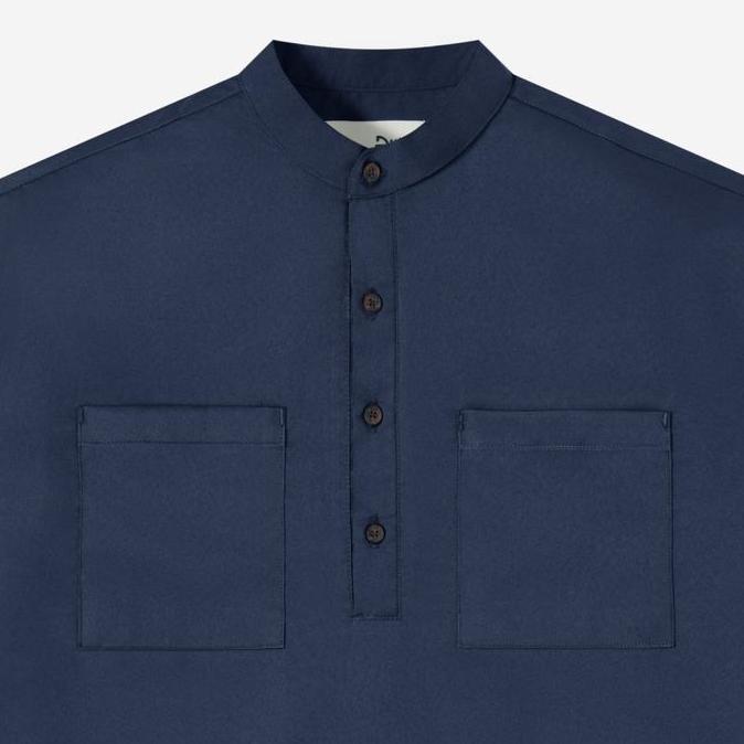 DUHA Gamis Pria Medium Lengan Panjang - Saif - Dark Navy