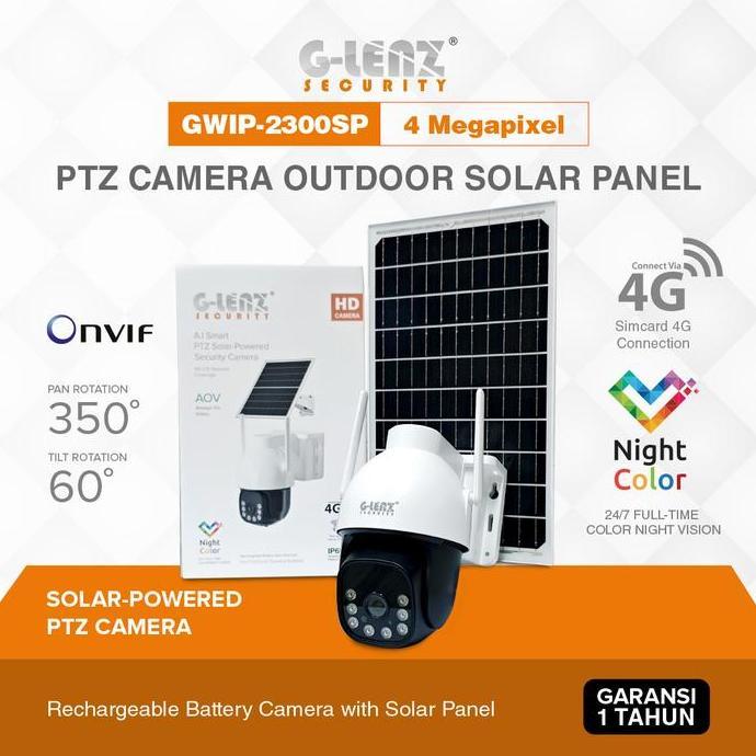 BER_KABIET - GLENZ CCTV OUTDOOR SIM CARD 4G GWIP 2300 - SP 4MP | CAMERA SMART CCTV PTZ  FULL COLOR N