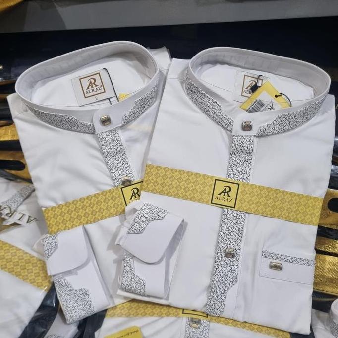 Koko Dewasa Lengan Panjang Manset + Alraz Koko Lengan Panjang Model FAIZAL PUTIH
