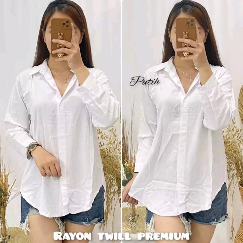 FREE ONGKIR KEMEJA RAYON WANITA / KEMEJA POLOS CEWEK / KEMEJA POLOS KANTOR / KEMEJA RAYON TWILL / KE