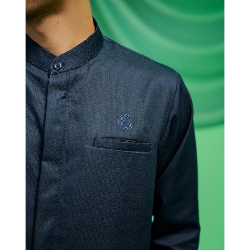 Gerai Hawa - Syamil Kemeja Koko Pria Muslim Lengan Panjang Premium, Polos, & Daily - GH For Men koko