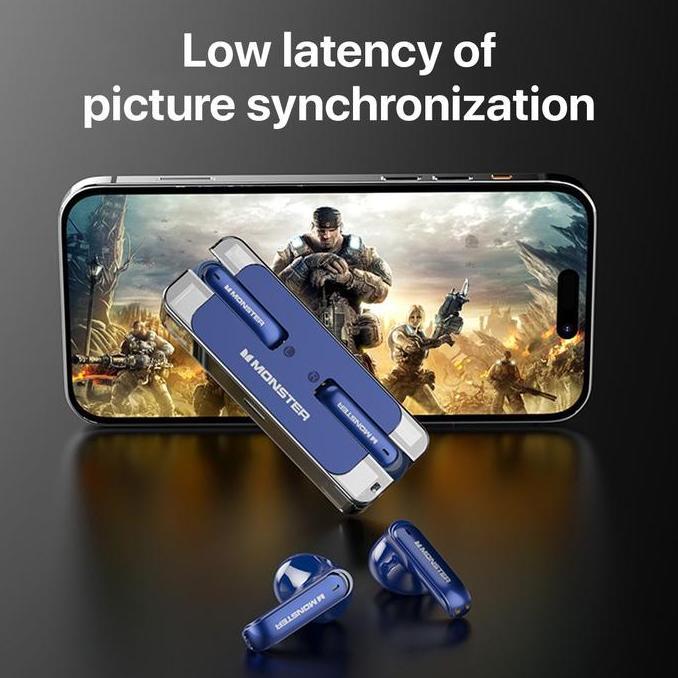 Monster XKT08 TWS True Wireless Stereo Music Call Gaming Low Latency Sound Earphone Bluetooth V5.3 O
