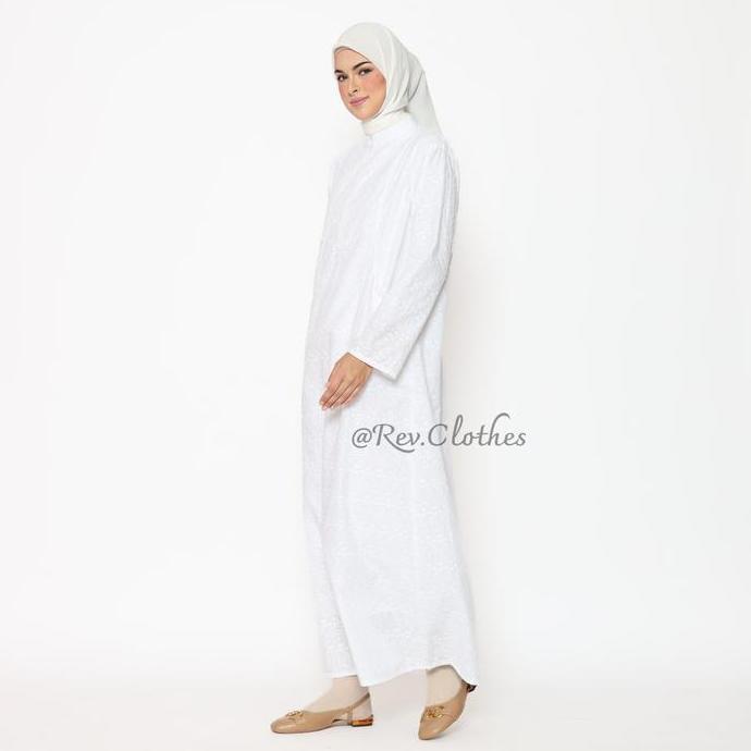 Gamis Putih Umroh Wanita Baju Haji Dan Umroh Wanita Dewasa Muslim Katun Paris Premium