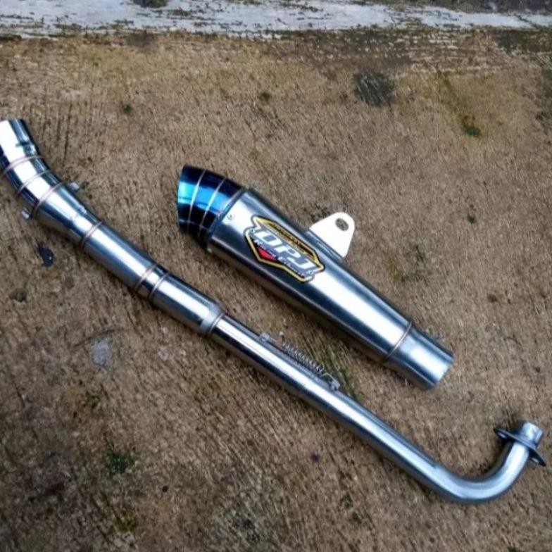 Terbaru Knalpot Racing Dpj Jigsaw Blue Buat Motor Jupiter Vega Supra X Smes Grand Legenda Suara Engk