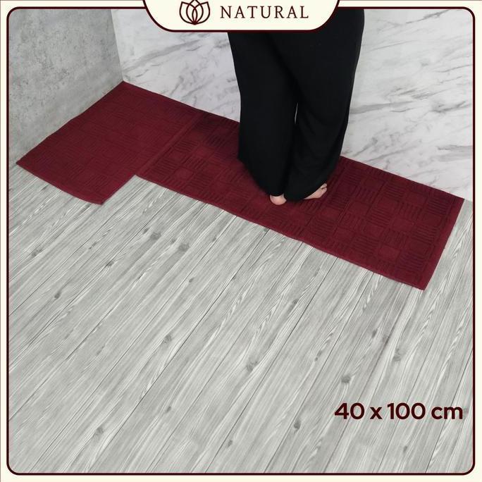 Keset Handuk Natural by Chalmer 40x100 cm Keset Panjang Polos Dapur