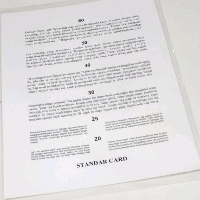 Kartu Jaeger/Reading Card