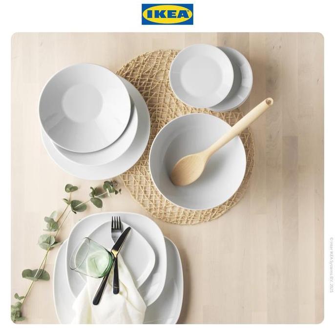 Allthebest- IKEA 365+ Piring Makan Keramik 20cm Kitchenware
