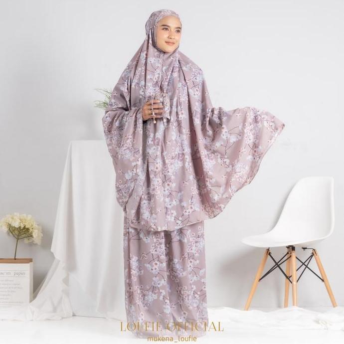 Mukena Traveling Mini Parasut Korea Motif Bunga