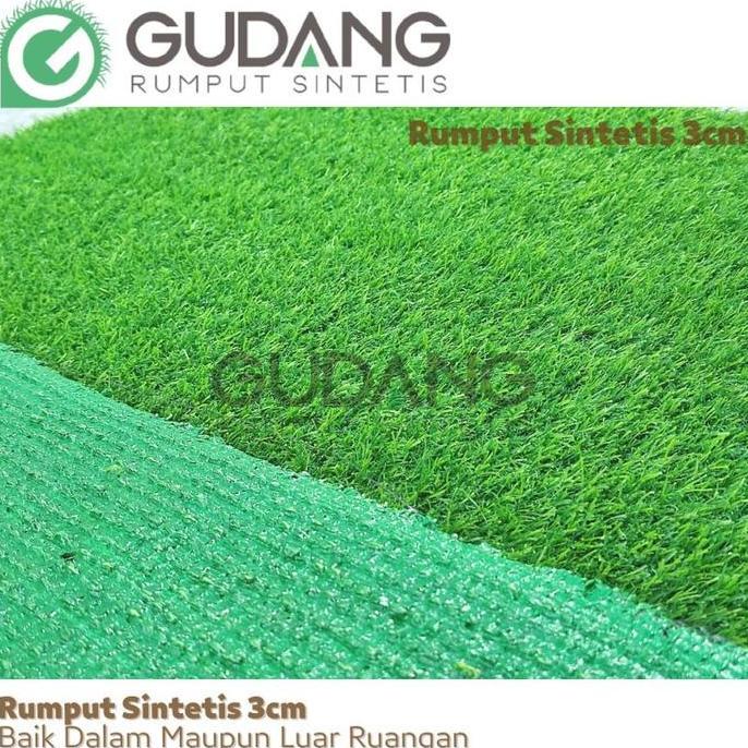 Rumput sintetis 3CM rumput palsu, 1ROLL 2 Meter X 25 Meter