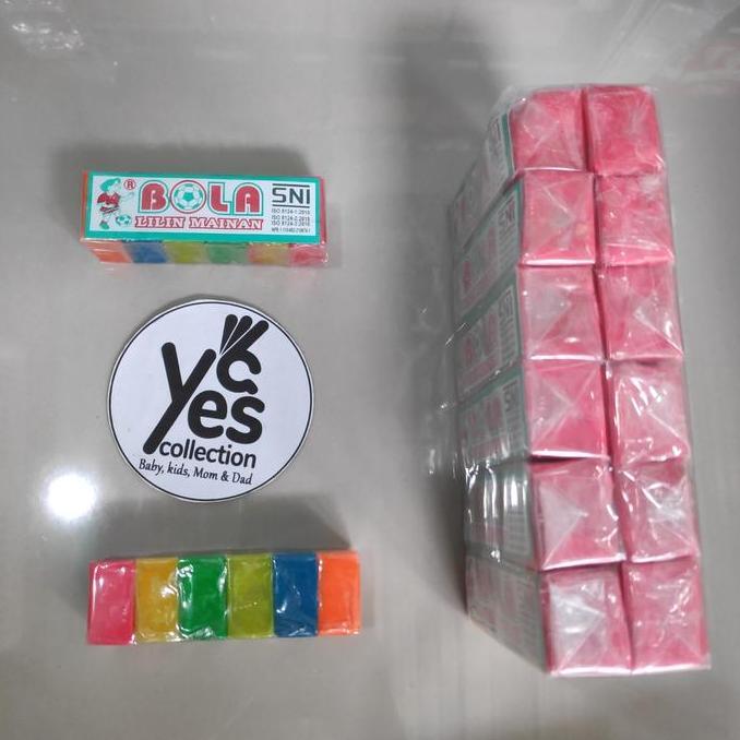 Maenan malam Jadul Lilin plastisin 6 Warna malem Mainan anak edukasi